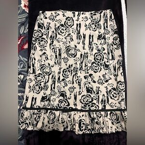 Elliott Lauren Monochrome Floral Skirt